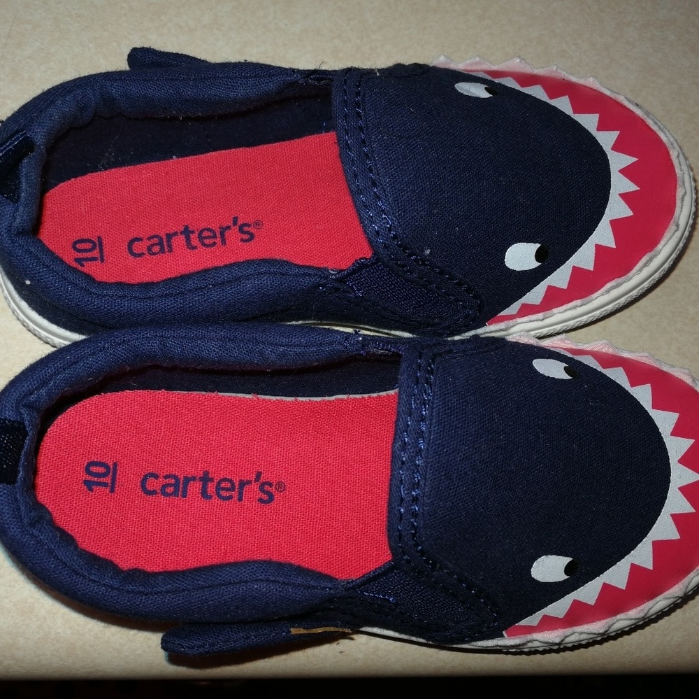 Carter's boys shark slip ons